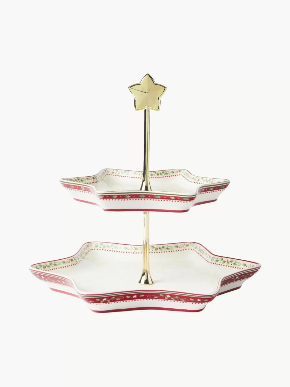 Weihnachtsgeschirr | Etageren & Tortenplatten-Villeroy & Boch Etagere Winter Bakery mit Weihnachtsmuster