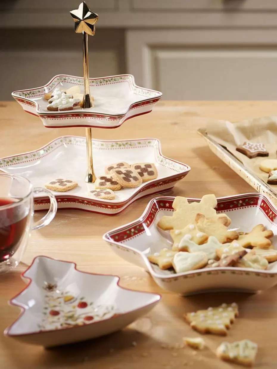 Weihnachtsgeschirr | Etageren & Tortenplatten-Villeroy & Boch Etagere Winter Bakery mit Weihnachtsmuster