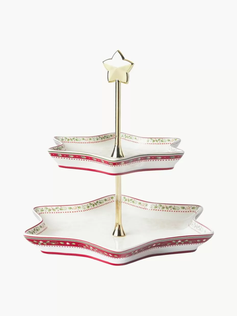 Weihnachtsgeschirr | Etageren & Tortenplatten-Villeroy & Boch Etagere Winter Bakery mit Weihnachtsmuster