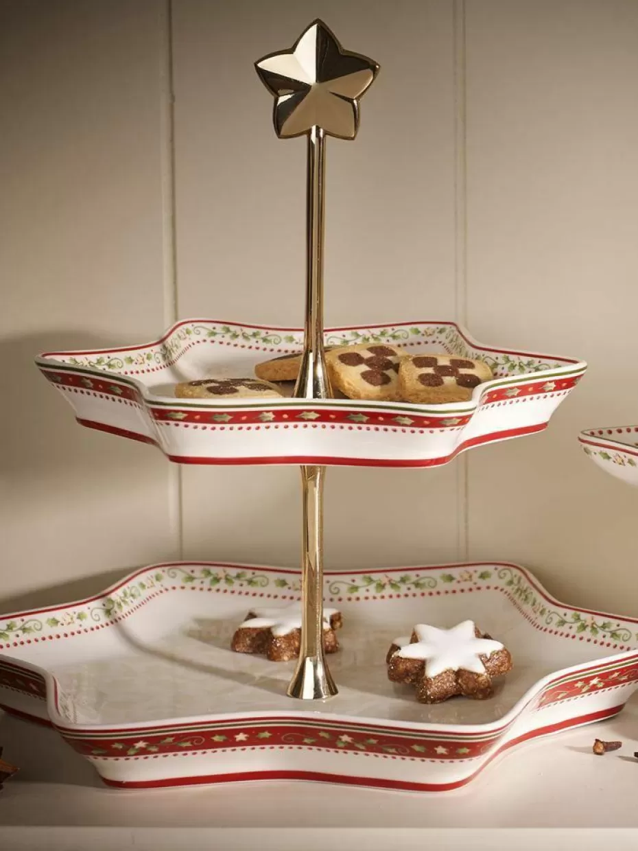 Weihnachtsgeschirr | Etageren & Tortenplatten-Villeroy & Boch Etagere Winter Bakery mit Weihnachtsmuster