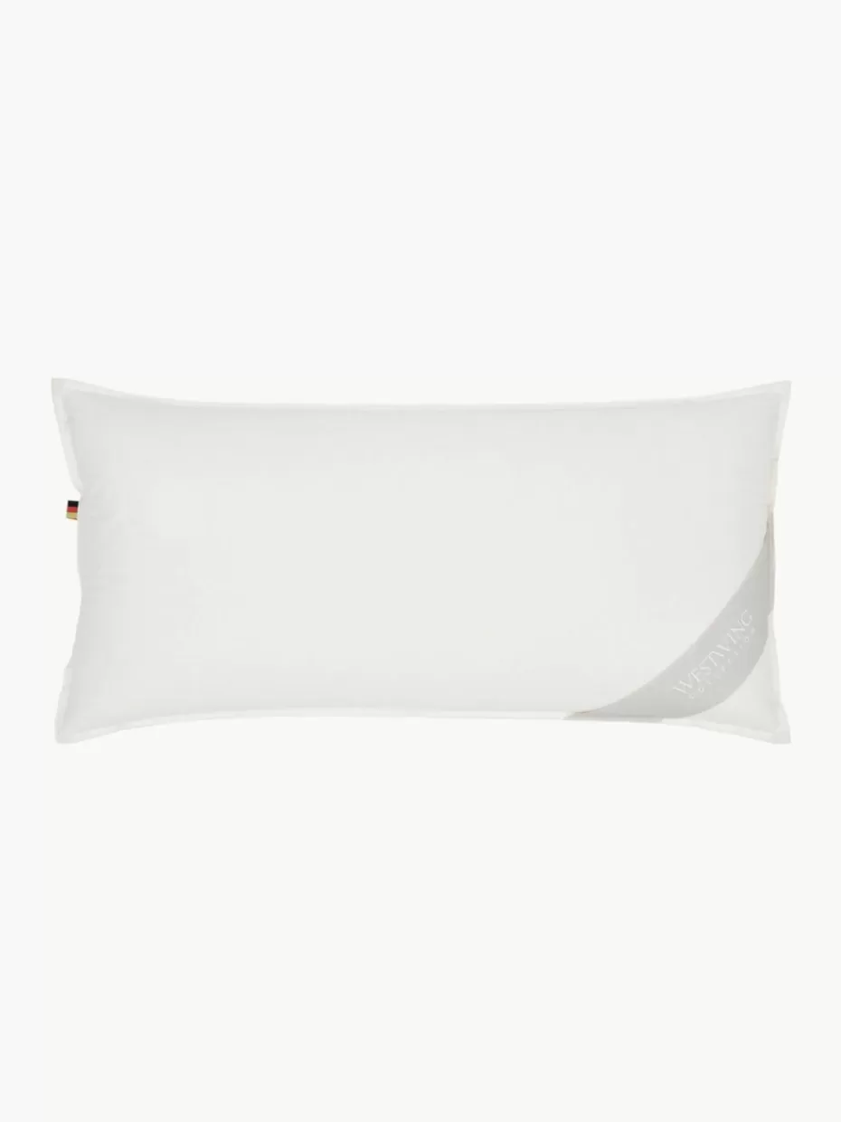 Kopfkissen-Westwing Collection Feder-Kopfkissen Comfort mit Bio-Daunen und Bio-Baumwolle, weich