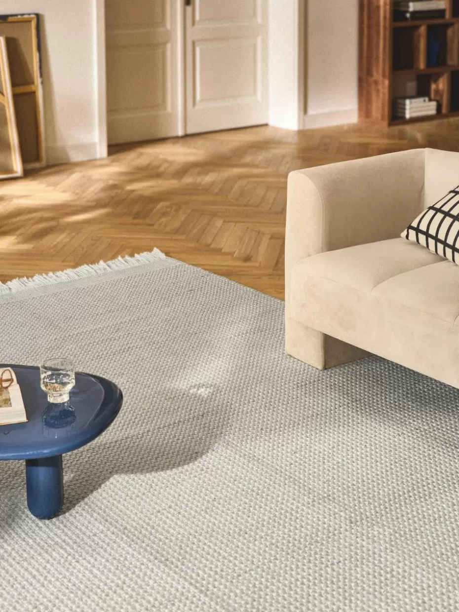 Rechteckige Teppiche-Westwing Collection Flachgewebter Teppich Ryder mit Fransen
