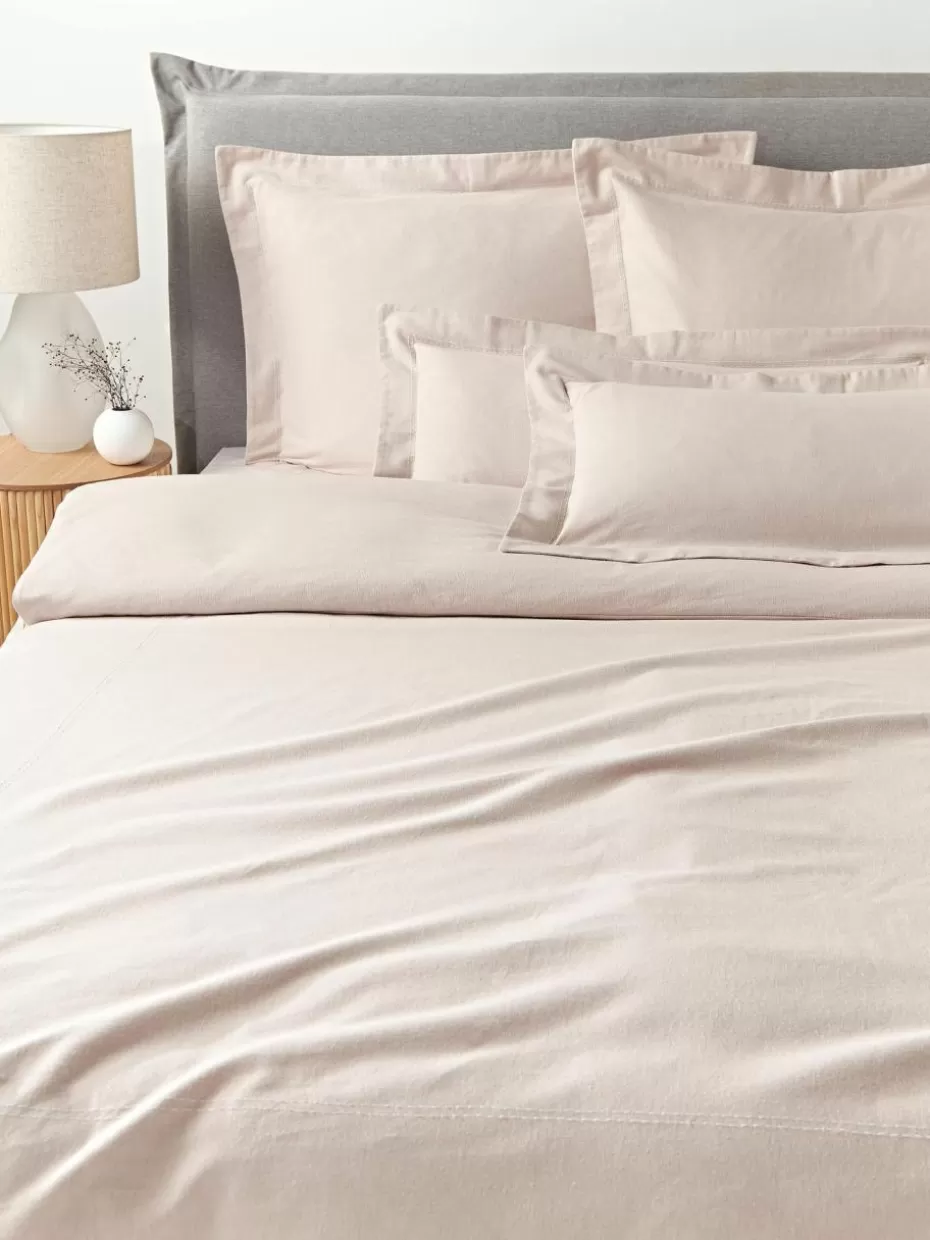 Bettwäsche-Westwing Collection Flanell-Bettdeckenbezug Laia Hellbeige