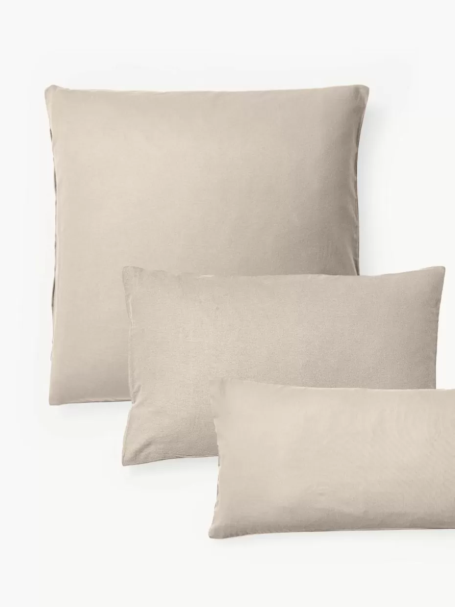 Kopfkissenbezüge-Westwing Collection Flanell-Kopfkissenbezug Biba Beige