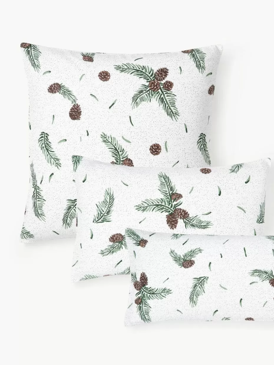 Kopfkissenbezüge-Westwing Collection Flanell-Kopfkissenbezug Pinecone