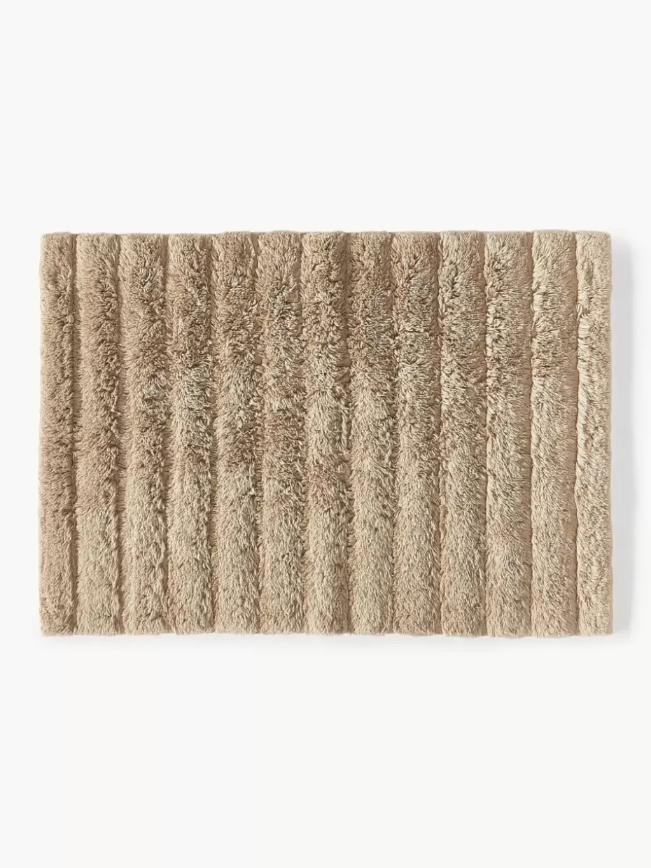 Badematten-Westwing Collection Flauschiger Badvorleger Bailey Beige
