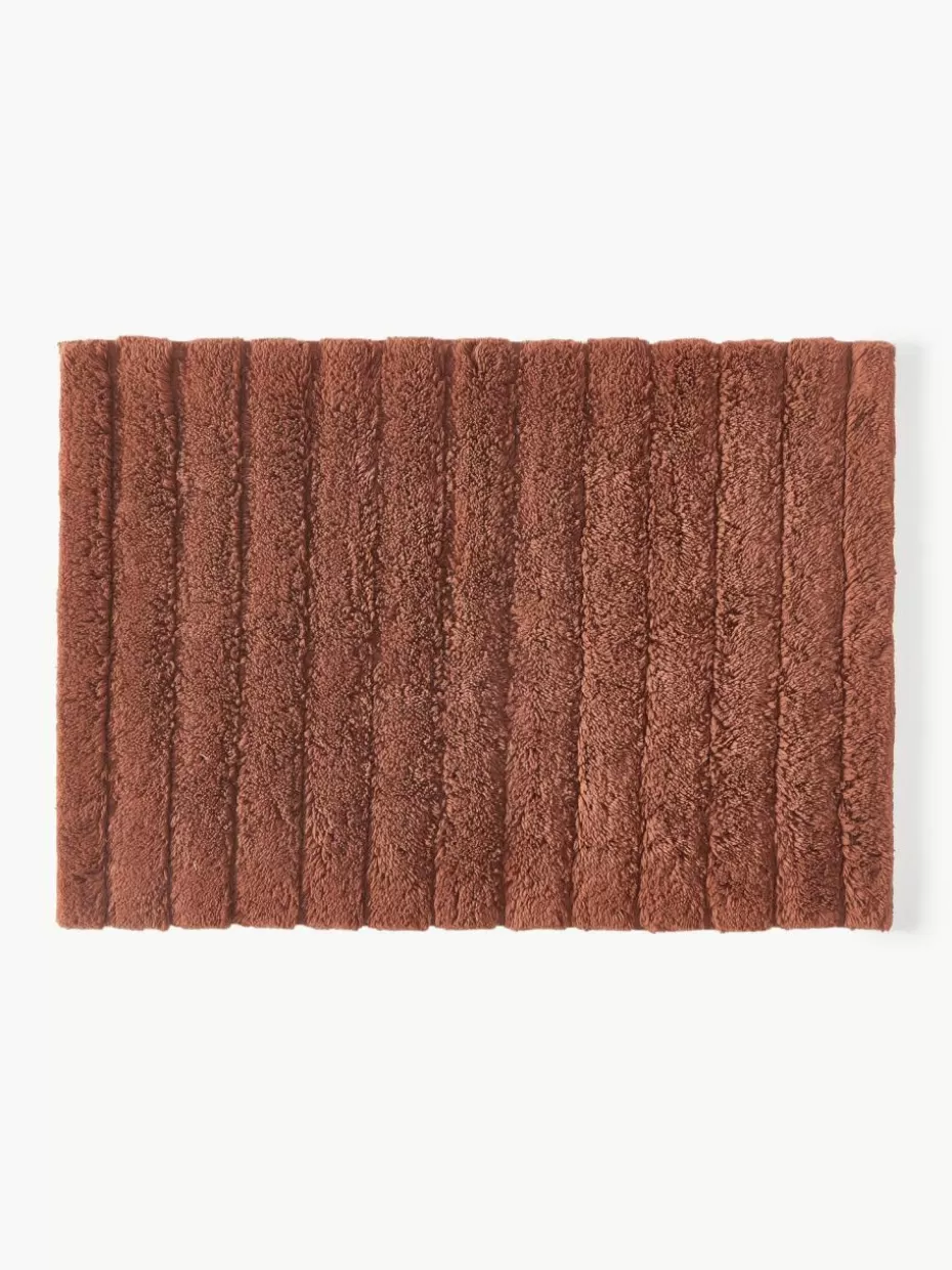 Badematten-Westwing Collection Flauschiger Badvorleger Bailey Terrakotta
