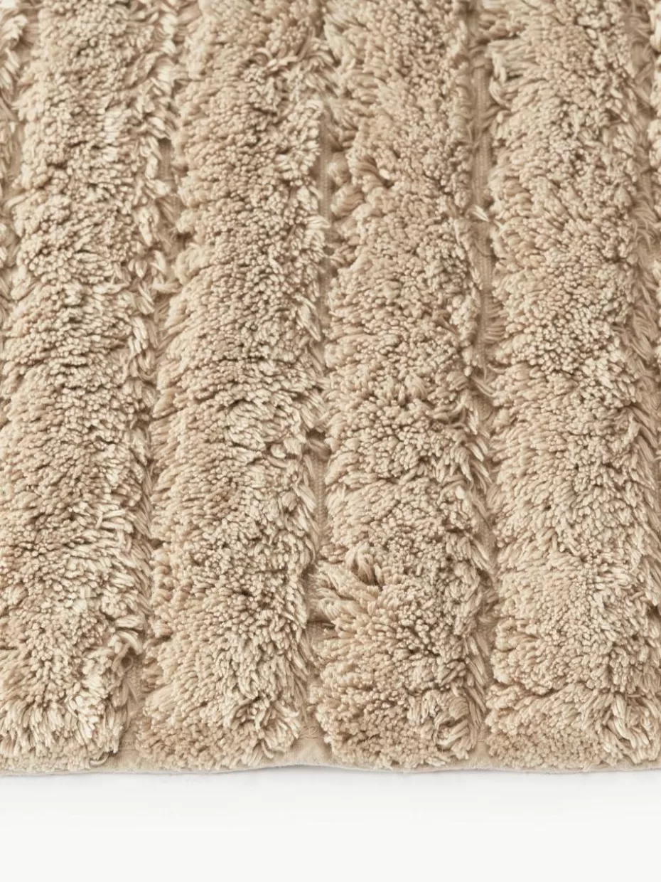 Badematten-Westwing Collection Flauschiger Badvorleger Bailey Beige