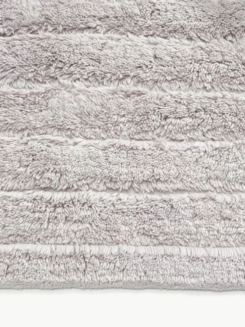 Badematten-Westwing Collection Flauschiger Badvorleger Bailey Hellgrau