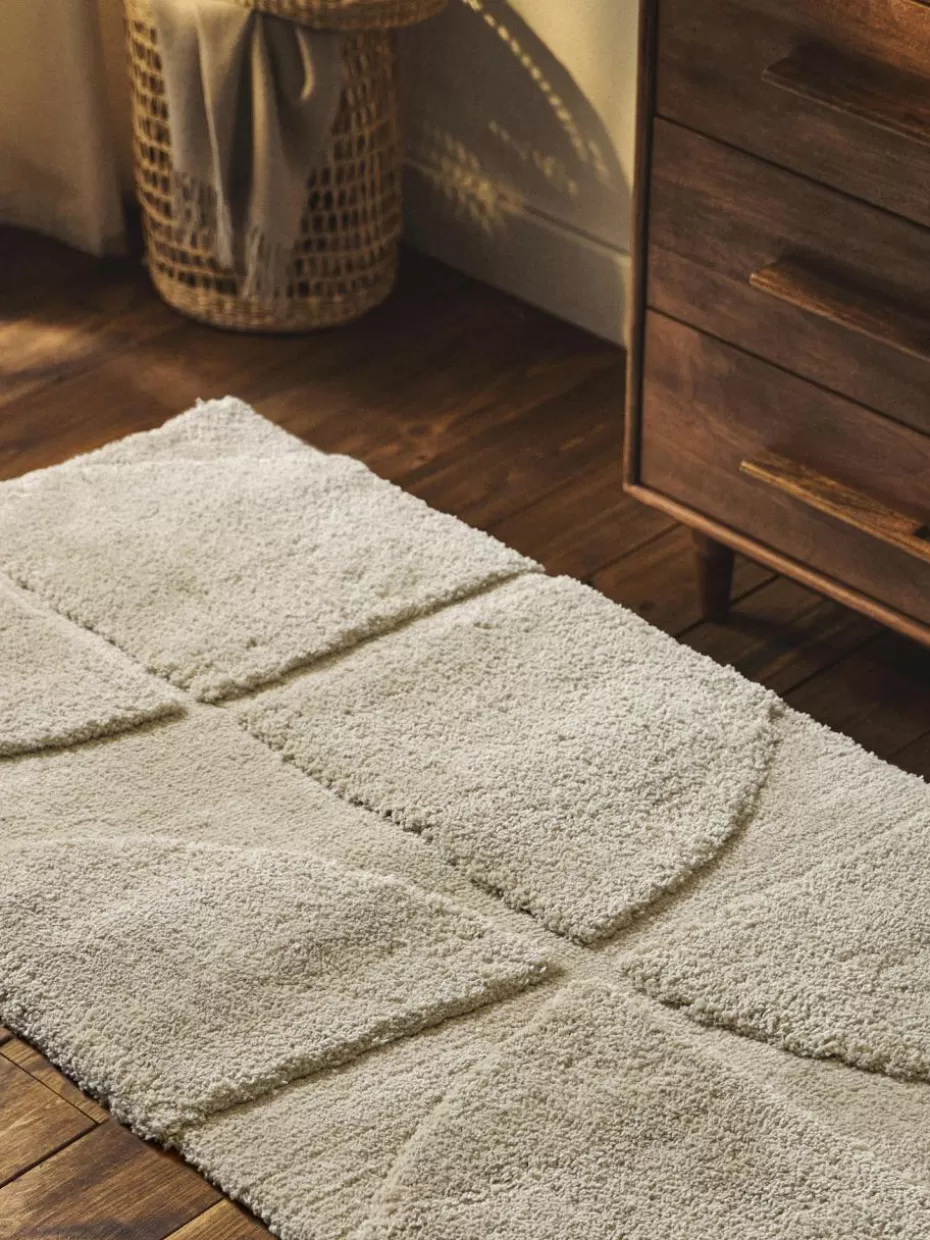 Läufer-Westwing Collection Flauschiger Hochflor-Läufer Jade mit erhabener Hoch-Tief-Struktur Beige