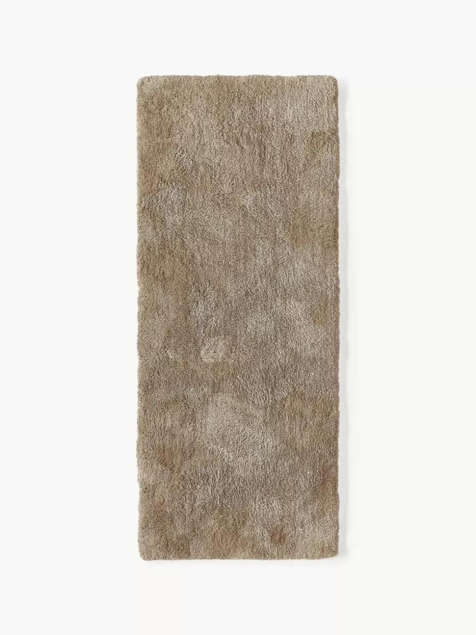 Läufer-Westwing Collection Flauschiger Hochflor-Läufer Leighton Braun