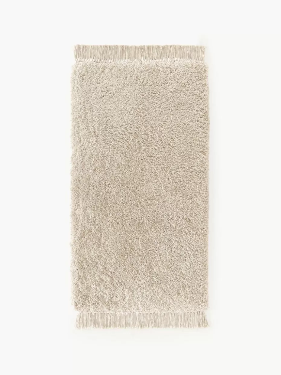 Rechteckige Teppiche-Westwing Collection Flauschiger Hochflor-Teppich Dreamy mit Fransen