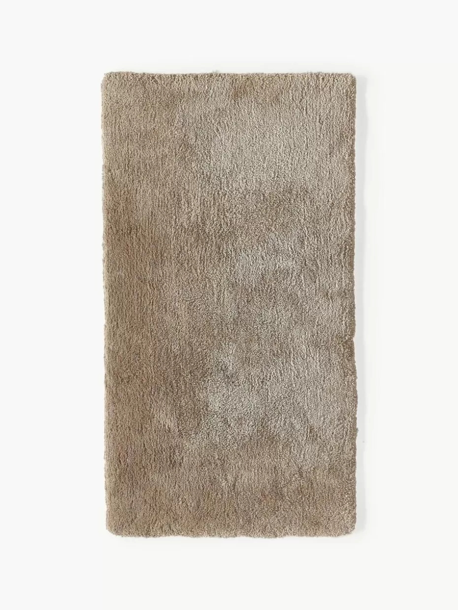 Rechteckige Teppiche-Westwing Collection Flauschiger Hochflor-Teppich Leighton Braun