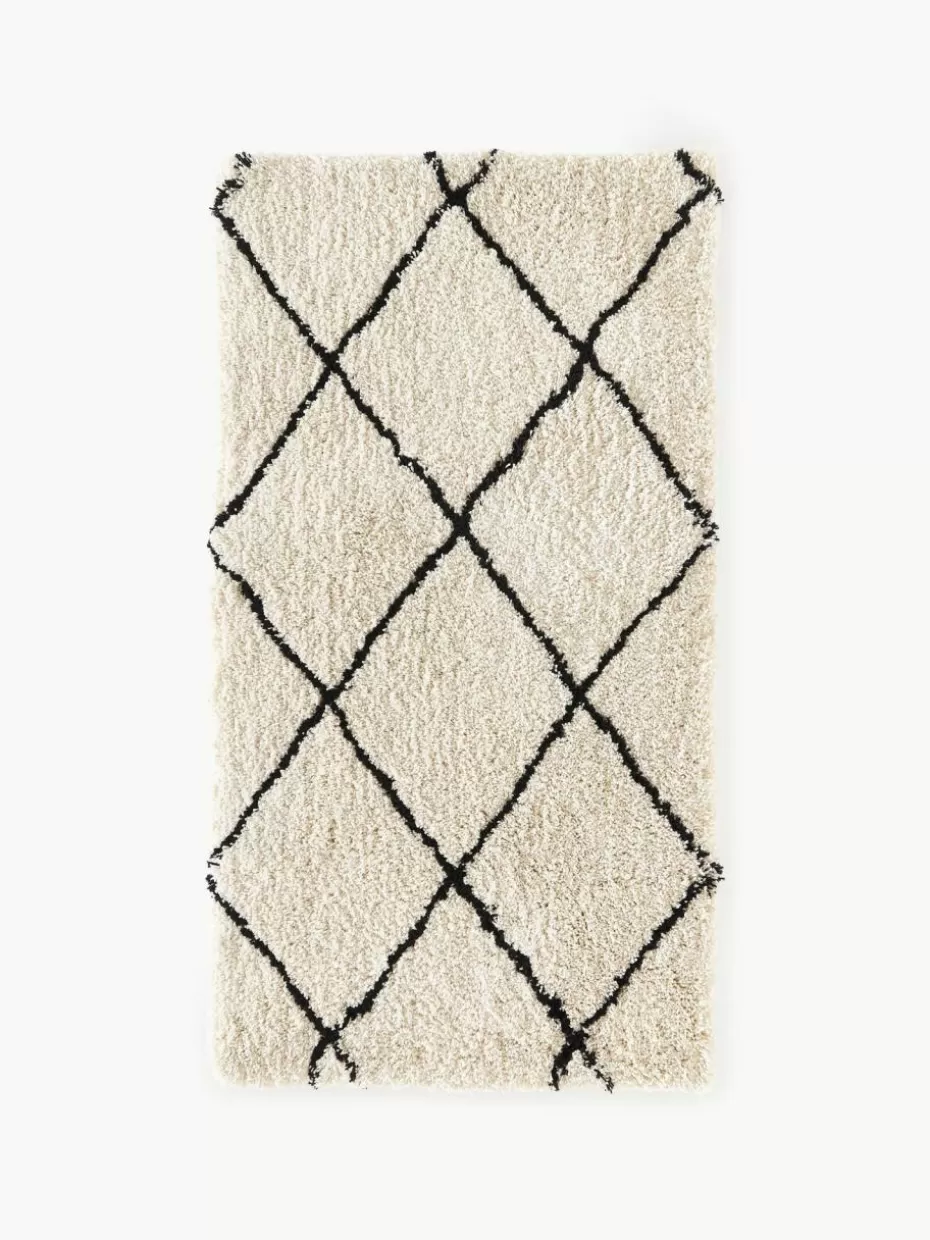 Rechteckige Teppiche-Westwing Collection Flauschiger Hochflor-Teppich Naima, handgetuftet