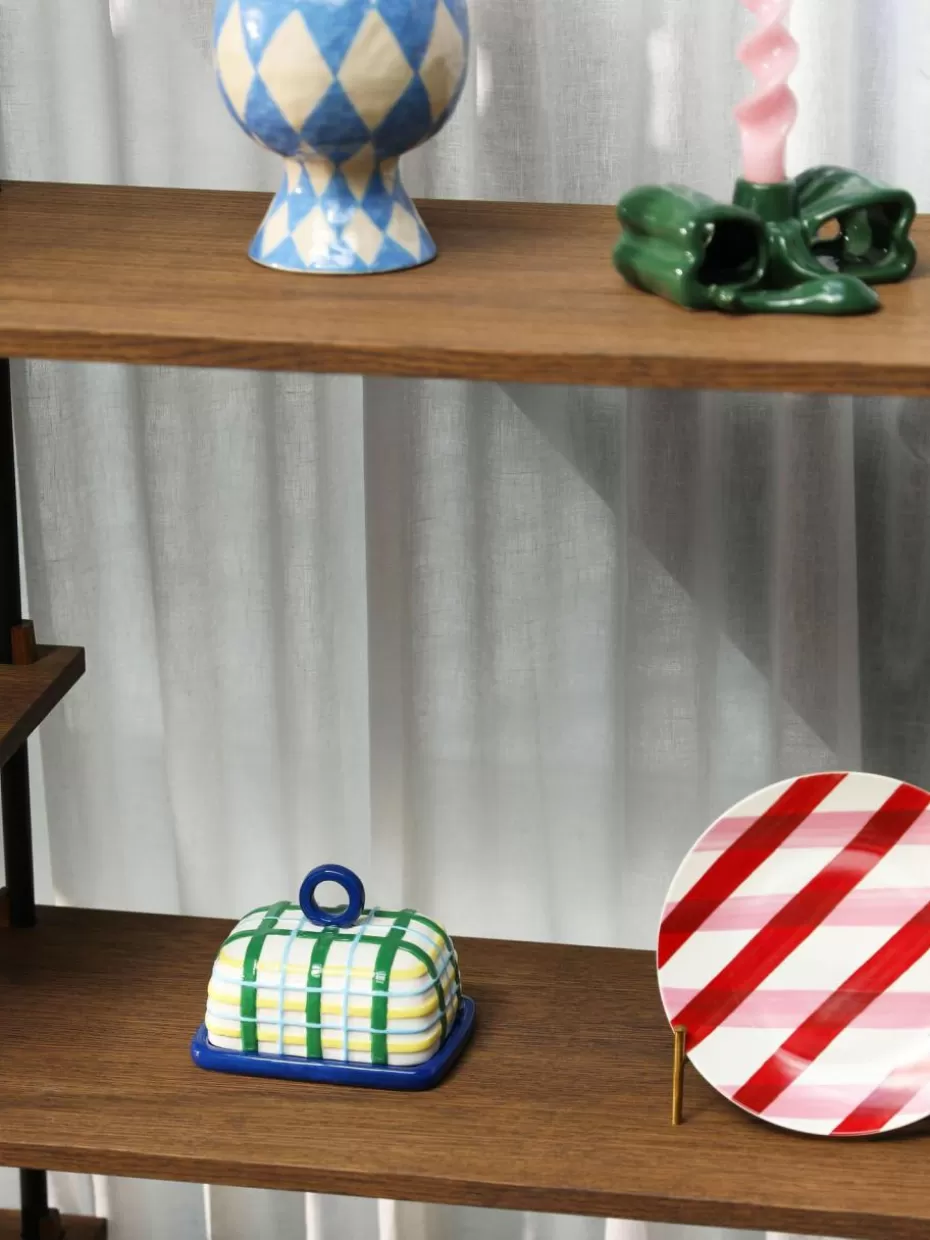 Weihnachtsgeschirr | Glow-Up-&k amsterdam Frühstücksteller Bliss mit weihnachtlichem Design, 4er-Set