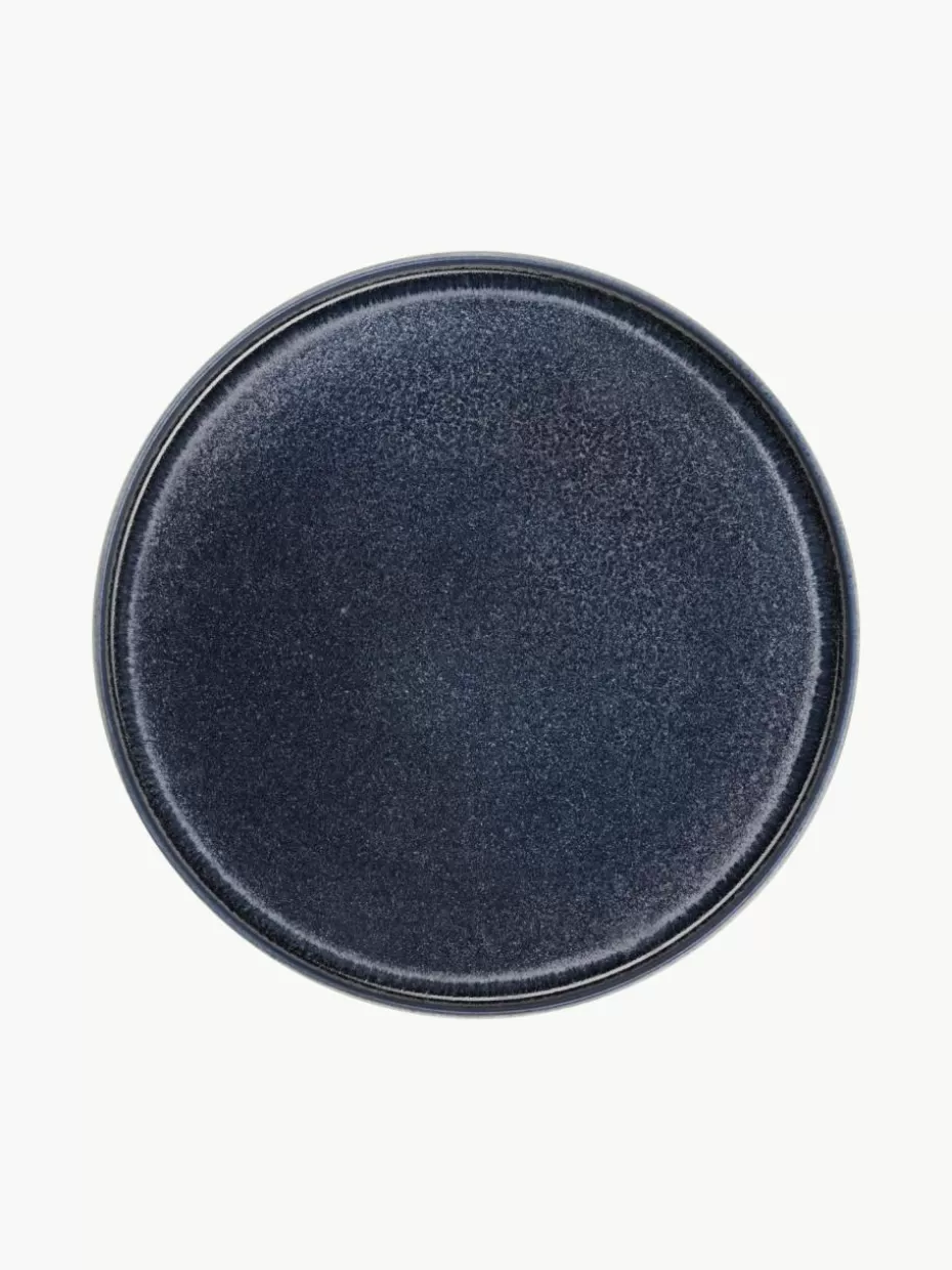 Teller-Asa Selection Frühstücksteller Gobi mit reaktiver Glasur, 6 Stück Graublau