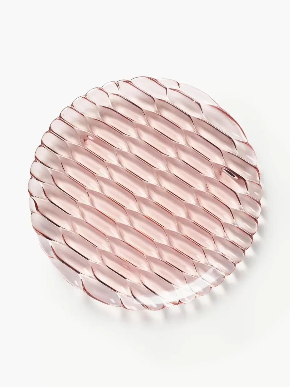 Teller-Kartell Frühstücksteller Jellies mit Strukturmuster, 4 Stück Hellrosa