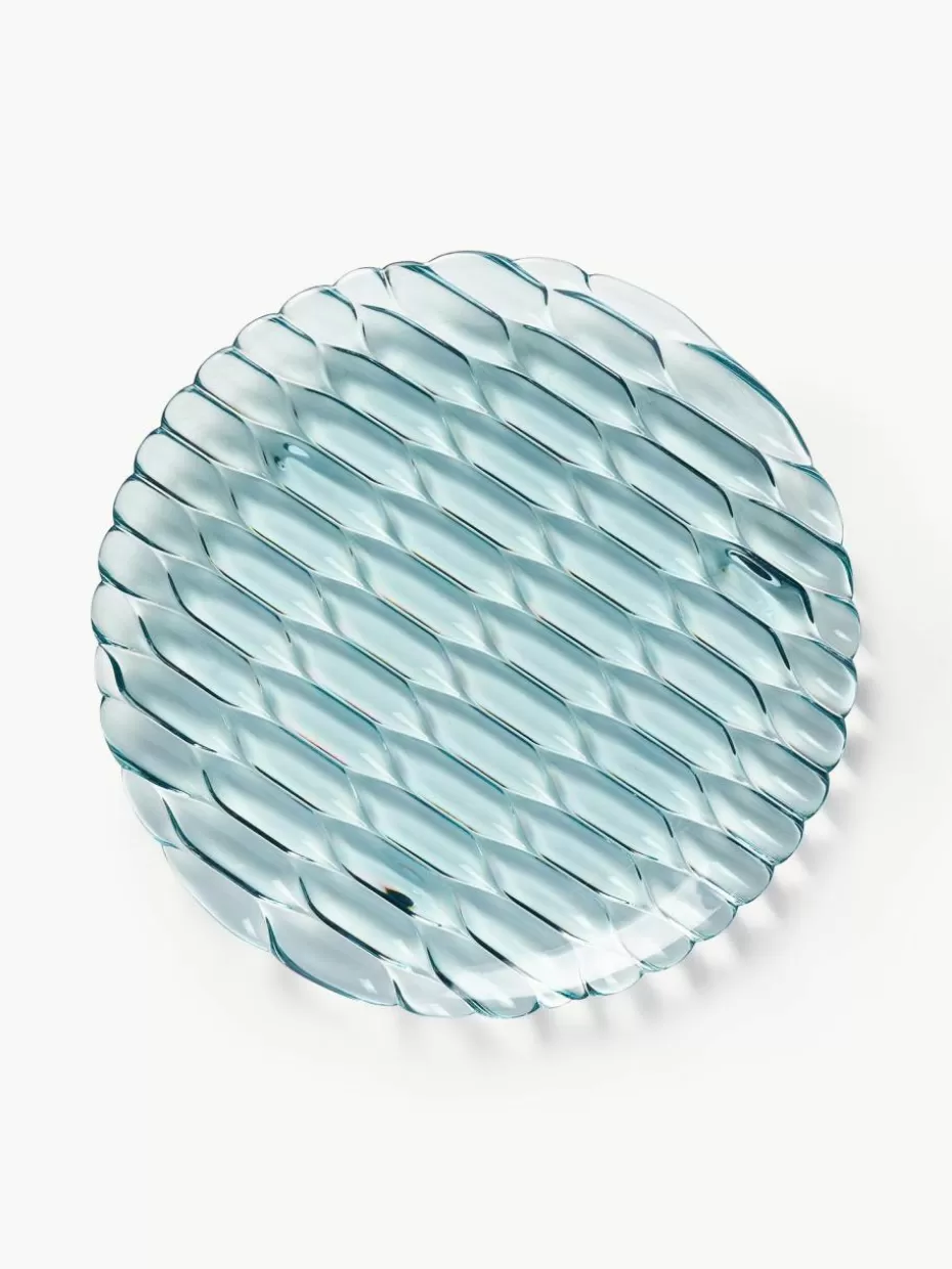 Teller-Kartell Frühstücksteller Jellies mit Strukturmuster, 4 Stück Hellblau