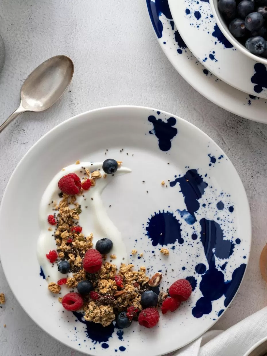Teller-Royal Doulton Frühstücksteller Pacific Blue aus Porzellan, 6er-Set