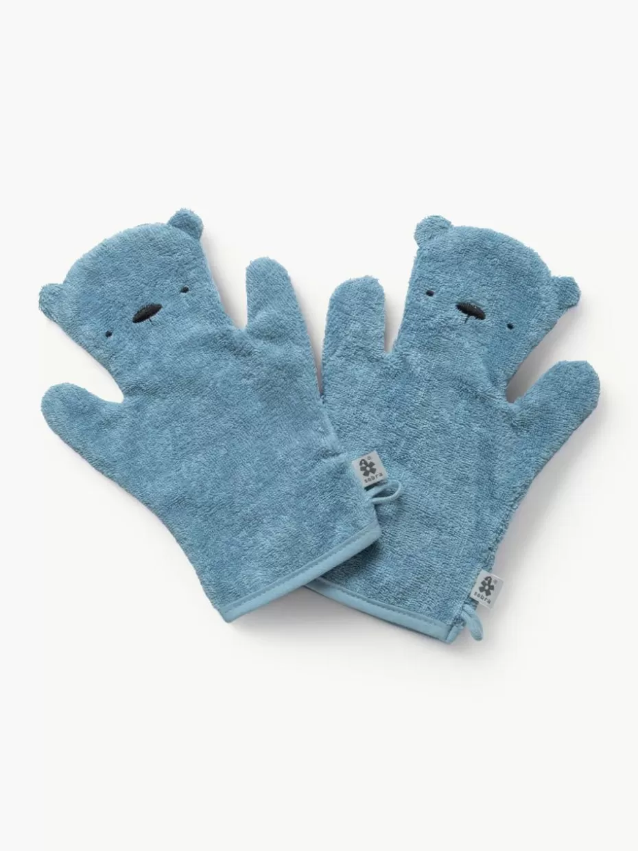 Badtextilien-Sebra Frottee-Waschhandschuhe Terry, 2 Stück