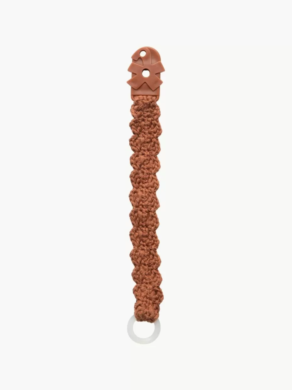 Schnullerketten & Beißringe-Sebra Gehäkelte Schnullerkette Crochet, handgefertigt