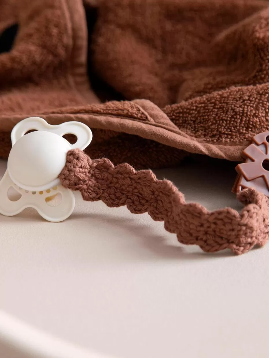 Schnullerketten & Beißringe-Sebra Gehäkelte Schnullerkette Crochet, handgefertigt