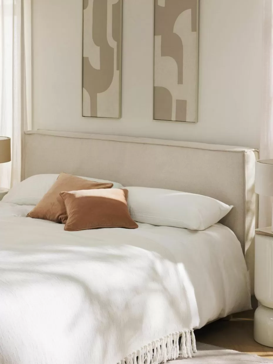 Betten-Westwing Collection Gepolstertes Kopfteil Kamila, zur Wandmontage Off White