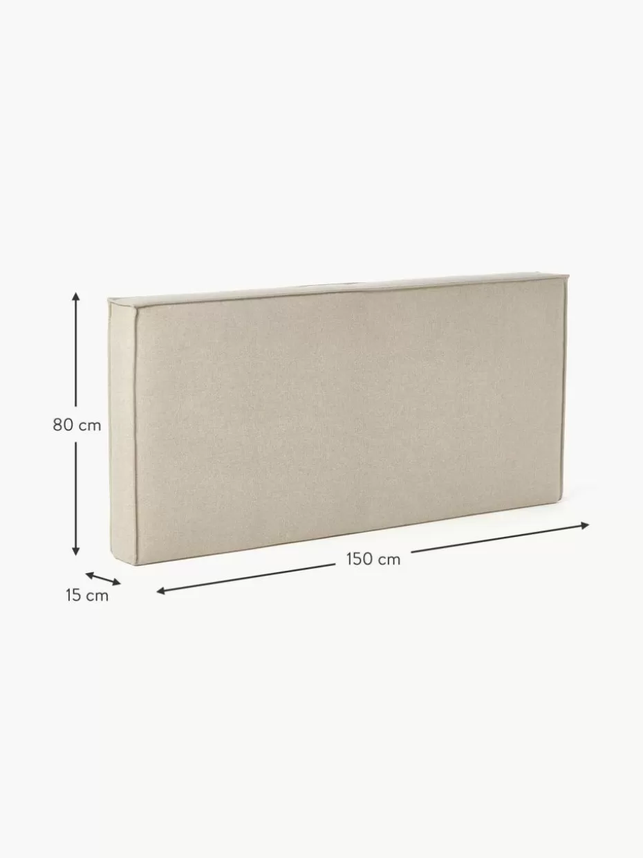 Betten-Westwing Collection Gepolstertes Kopfteil Kamila, zur Wandmontage Hellbeige