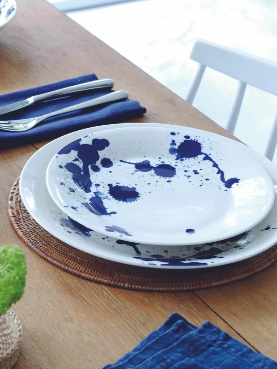 Geschirr-Sets-Royal Doulton Geschirr-Set Pacific Blue aus Porzellan, 4 Personen (16-tlg.) Abstrakt