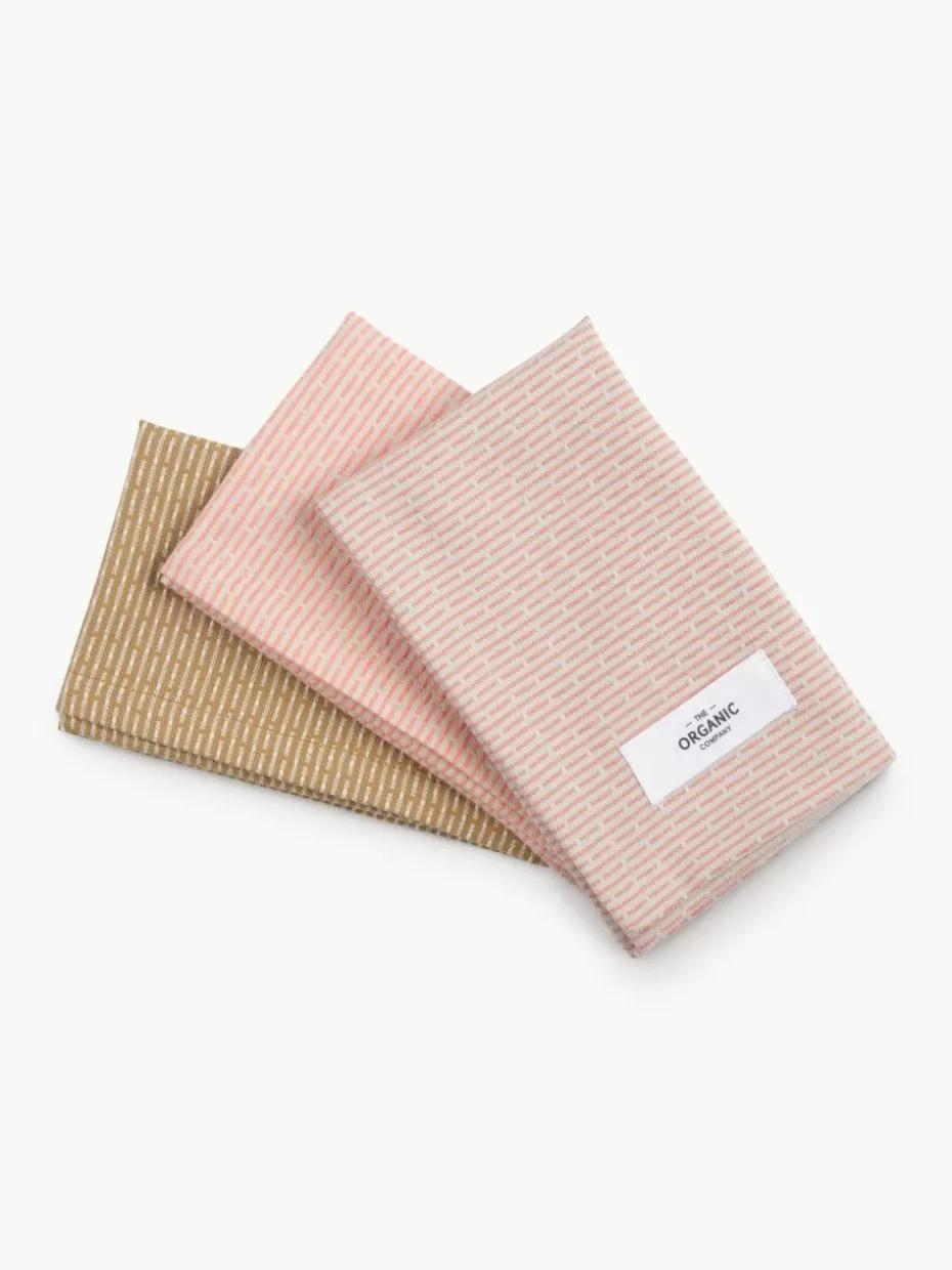 Küchentextilien | Küchentextilien-The Organic Company Geschirrtücher Joseph aus Bio-Baumwolle, 3er-Set Hellrosa, Peach, Beige