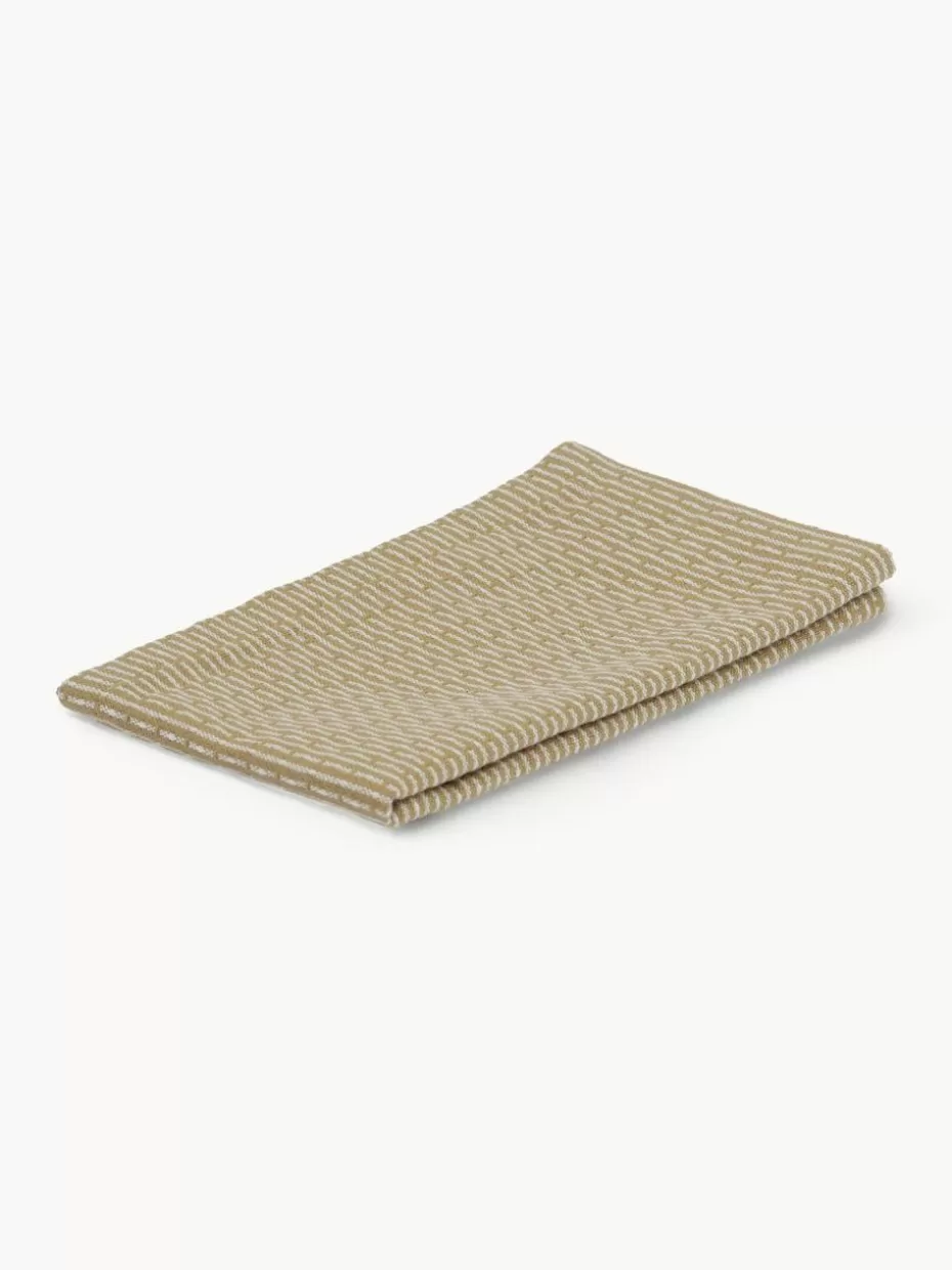 Küchentextilien | Küchentextilien-The Organic Company Geschirrtuch Joseph aus Bio-Baumwolle Beige, Weiß