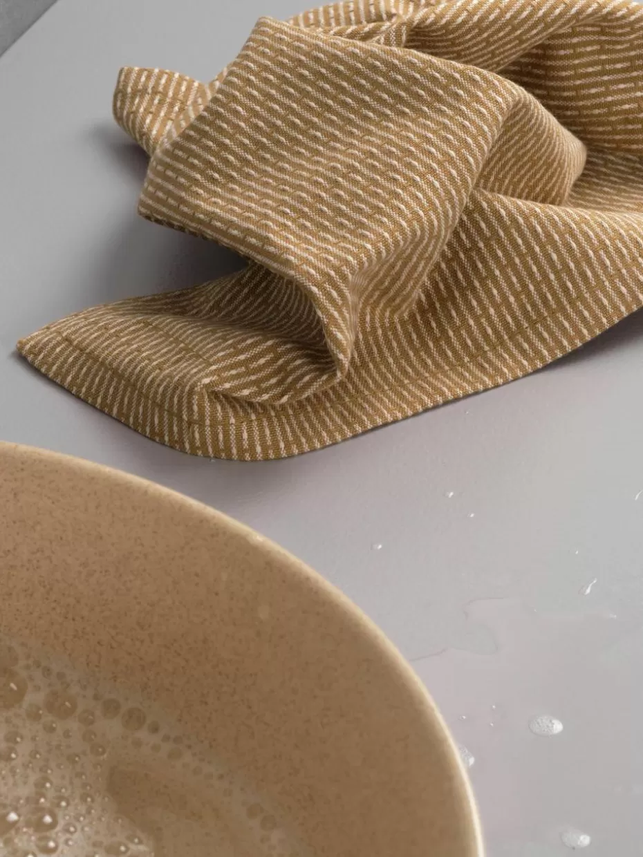 Küchentextilien | Küchentextilien-The Organic Company Geschirrtuch Joseph aus Bio-Baumwolle Beige, Weiß