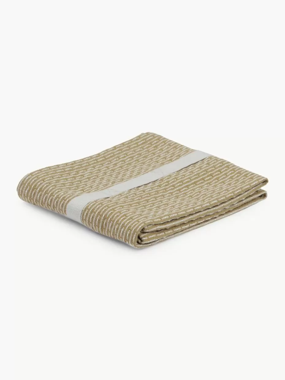 Küchentextilien-The Organic Company Geschirrtuch Lupin aus Bio-Baumwolle Beige, Weiß