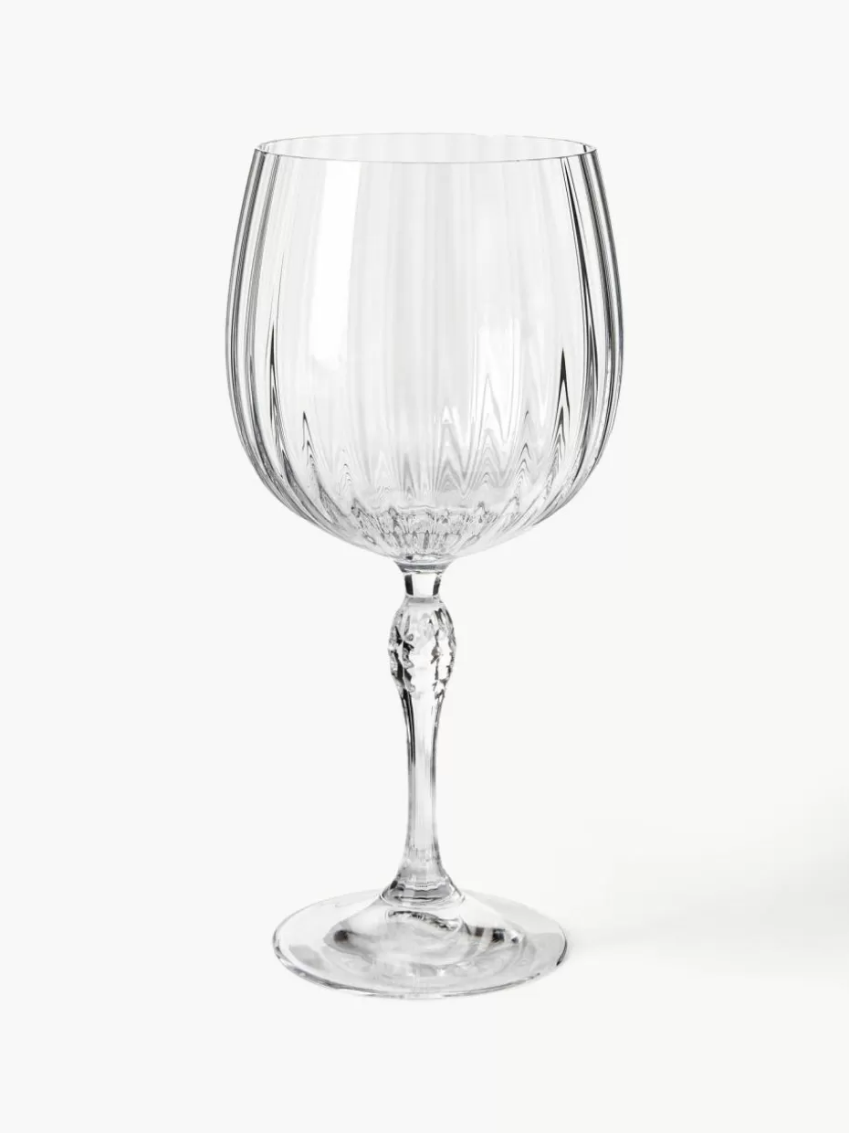 Bargläser-Westwing Gingläser America's Cocktail mit Rillenstruktur, 4 Stück