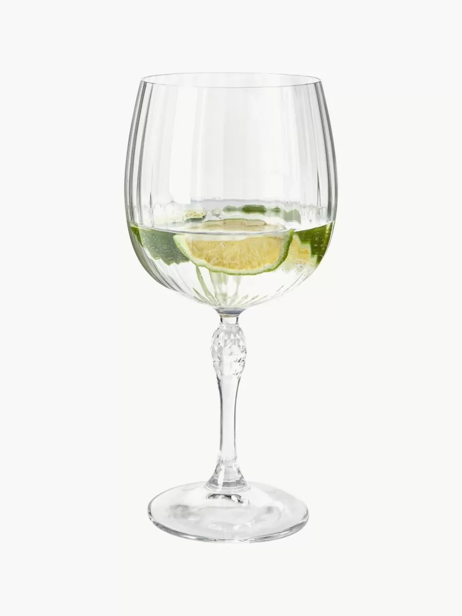 Bargläser-Westwing Gingläser America's Cocktail mit Rillenstruktur, 4 Stück