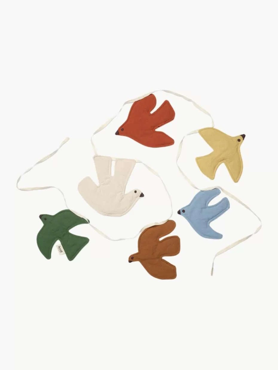Deko-ferm LIVING Kids Girlande Swif Bird aus Bio-Baumwolle Bunt