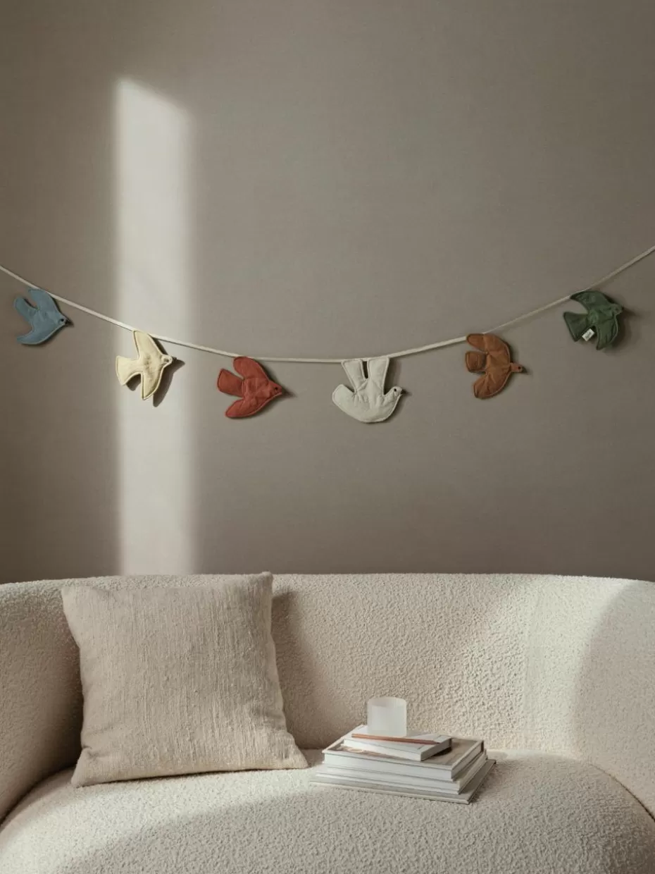 Deko-ferm LIVING Kids Girlande Swif Bird aus Bio-Baumwolle Bunt
