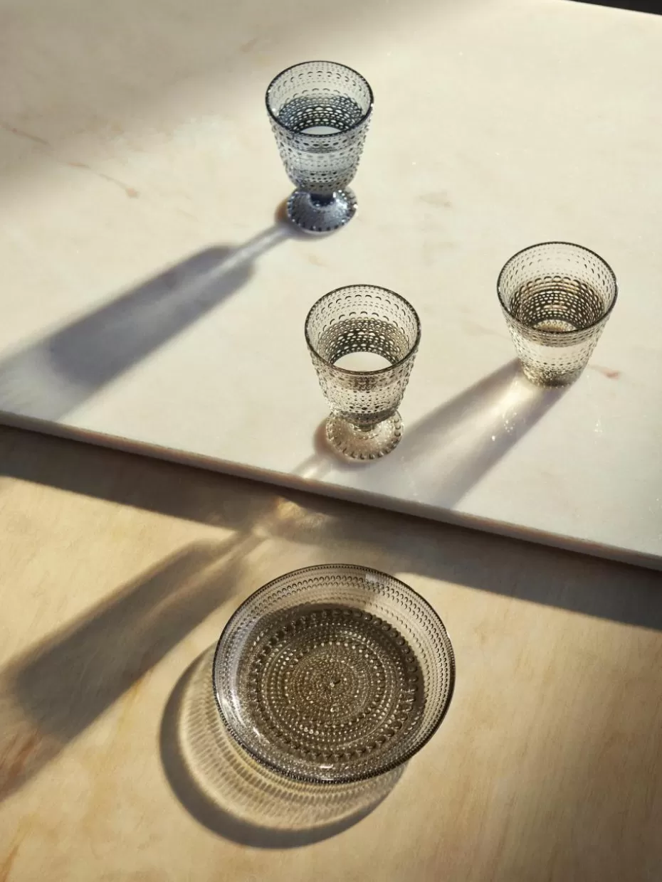 Teller-iittala Glas-Frühstücksteller Kastehelmi Beige, transparent