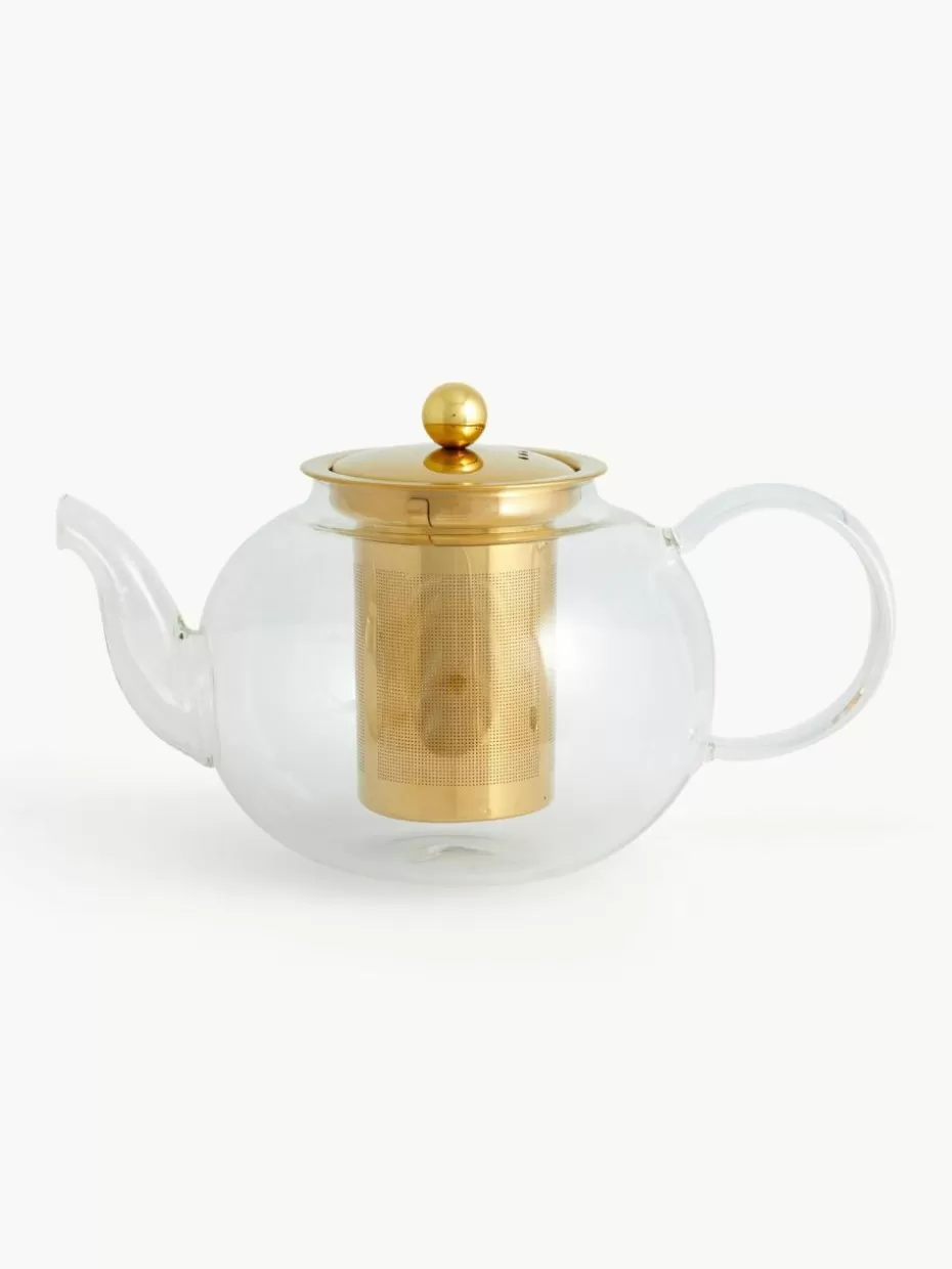 Weihnachtsgeschirr | Kannen & Karaffen-Nordal Glas-Teekanne Chili mit Teesieb, 1 L