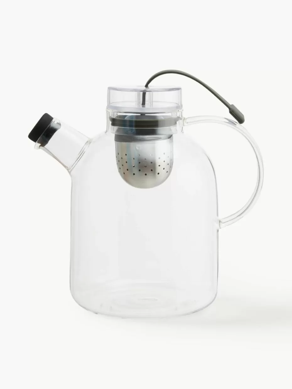 Kannen & Karaffen-Audo Copenhagen Glas-Teekanne Kettle mit Teesieb, 1.5 L