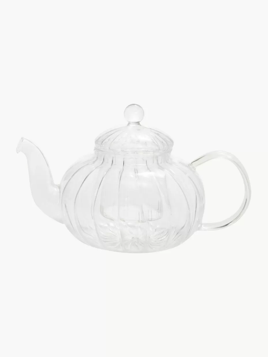 Kannen & Karaffen-Andrea House Glas-Teekanne Vintage mit Teesieb, 1 L