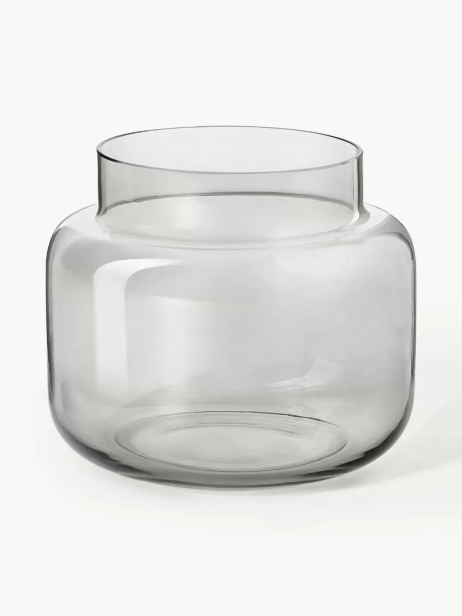 Vasen-Westwing Collection Glas-Vase Lasse, H 14 cm Grau, transparent