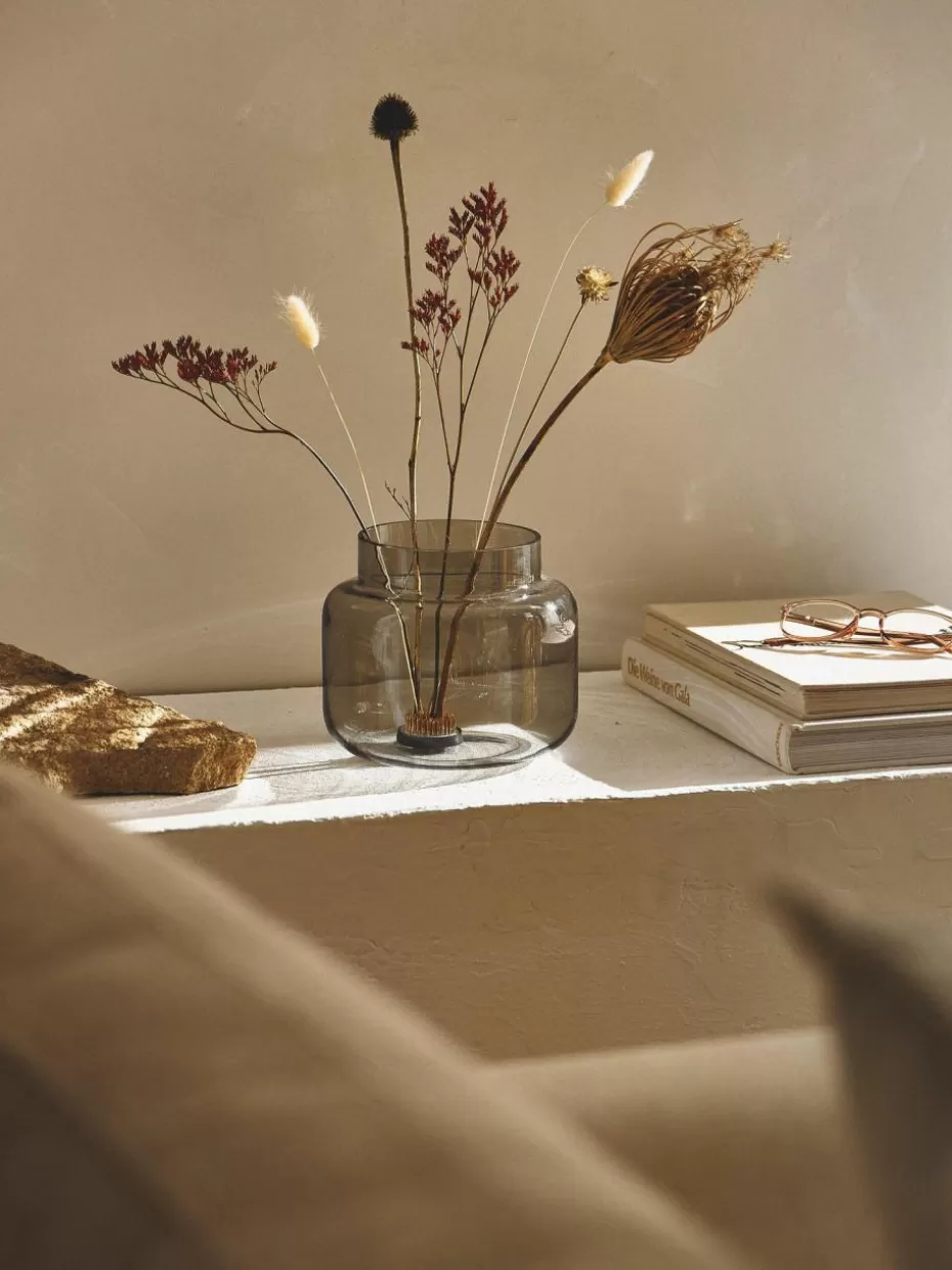Vasen-Westwing Collection Glas-Vase Lasse, H 14 cm Grau, transparent