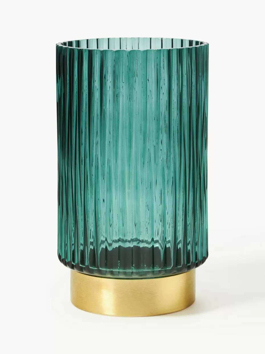 Vasen-Westwing Collection Glas-Vase Lene mit Metallsockel, H 20 cm
