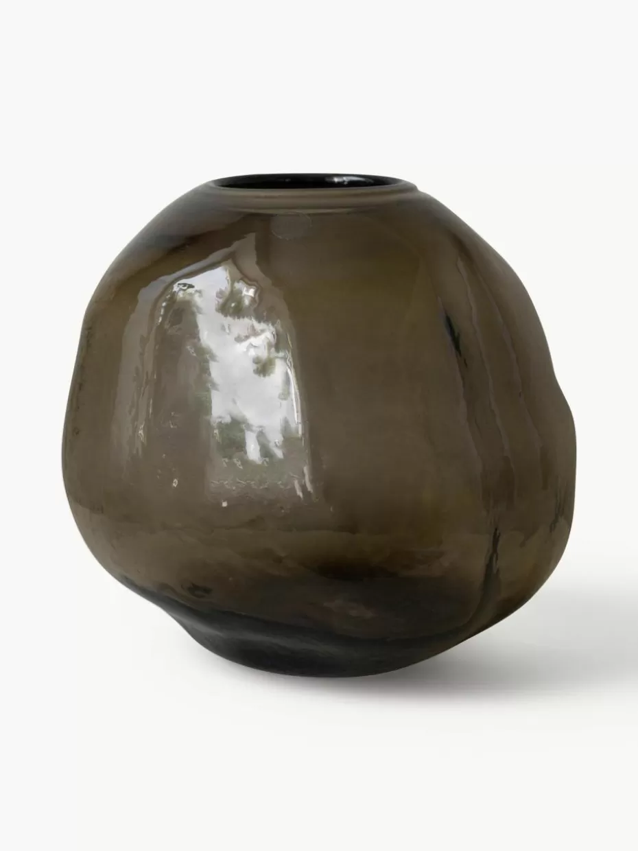 Vasen-DBKD Glas-Vase Pebble, Ø 28 cm Greige, semi-transparent