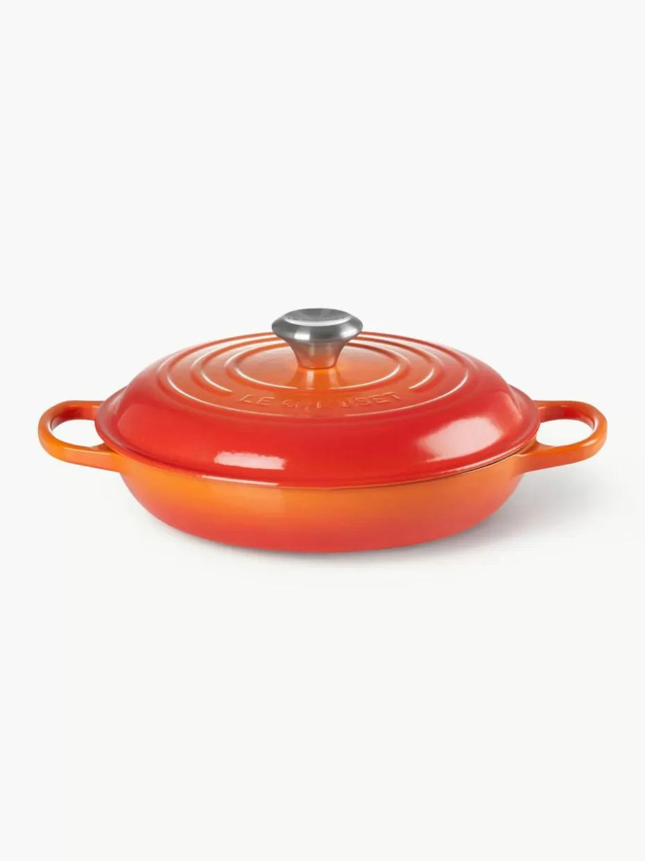 Töpfe-Le Creuset Gourmet-Profitopf Signature Collection aus Gusseisen Orangetöne, Silberfarben