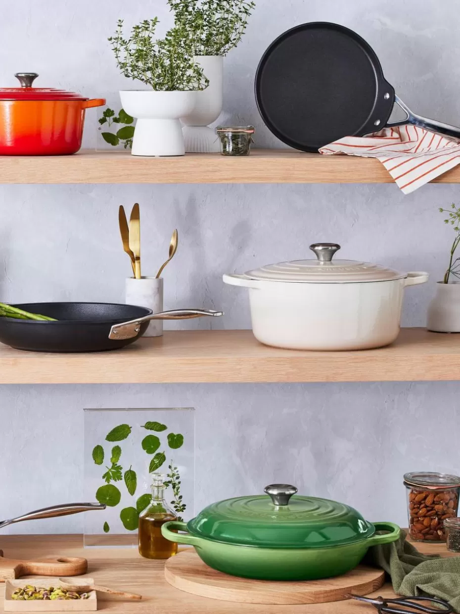 Töpfe-Le Creuset Gourmet-Profitopf Signature Collection aus Gusseisen Grüntöne, Silberfarben
