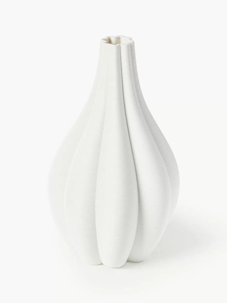 Vasen-Westwing Collection Große 3D gedruckte Vase Melody aus Porzellan, H 40 cm
