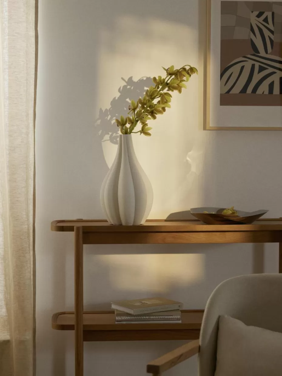 Vasen-Westwing Collection Große 3D gedruckte Vase Melody aus Porzellan, H 40 cm