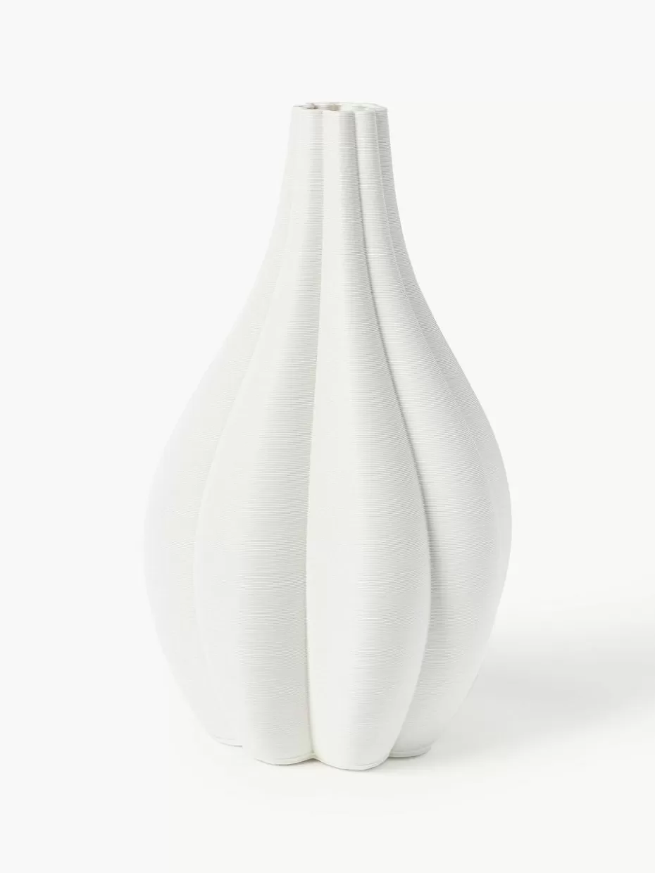 Vasen-Westwing Collection Große 3D gedruckte Vase Melody aus Porzellan, H 40 cm